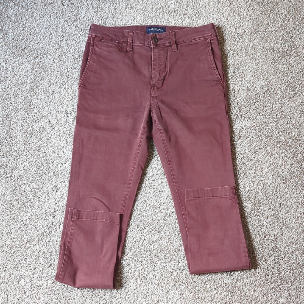 Men's Casual Maroon Pants